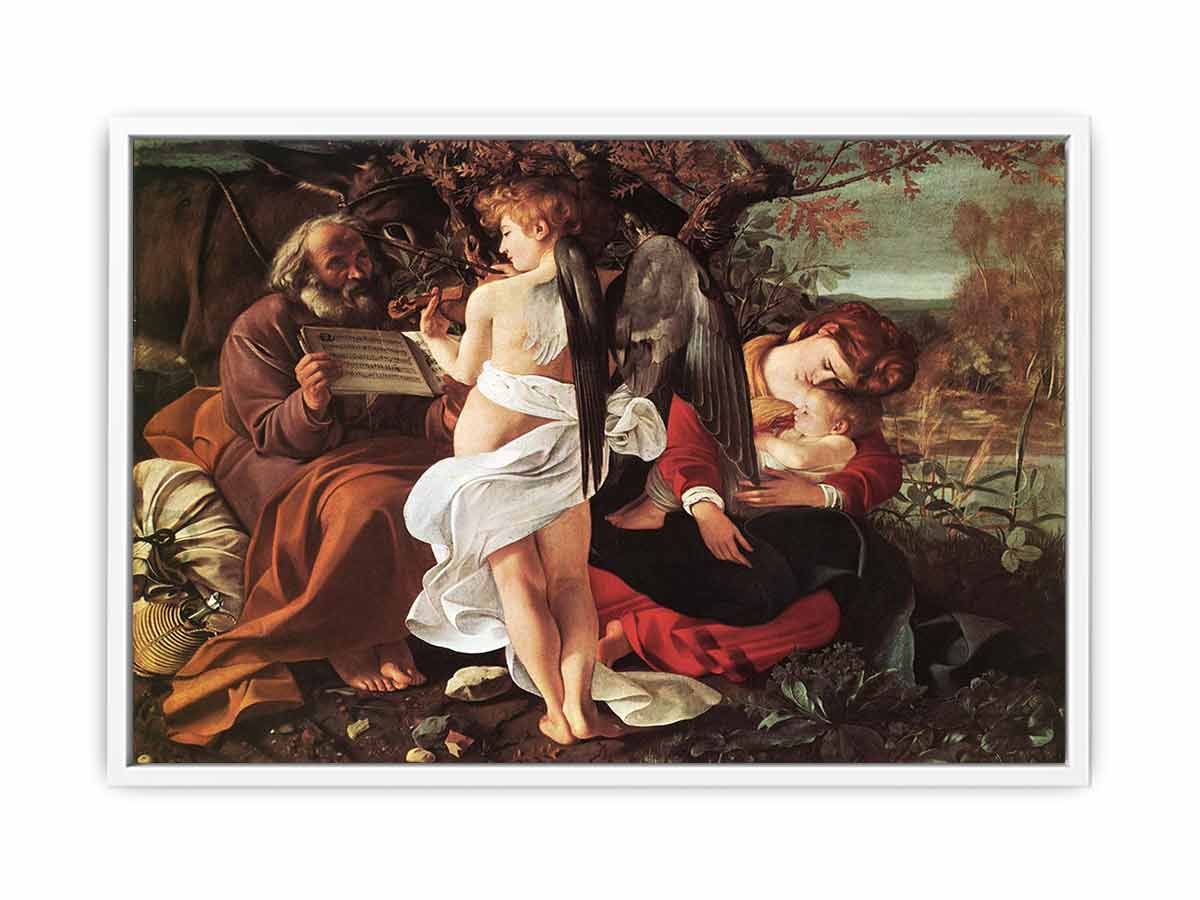 Rest on the Flight into Egypt (Riposto durante la fuga in Egitto) By Caravaggio