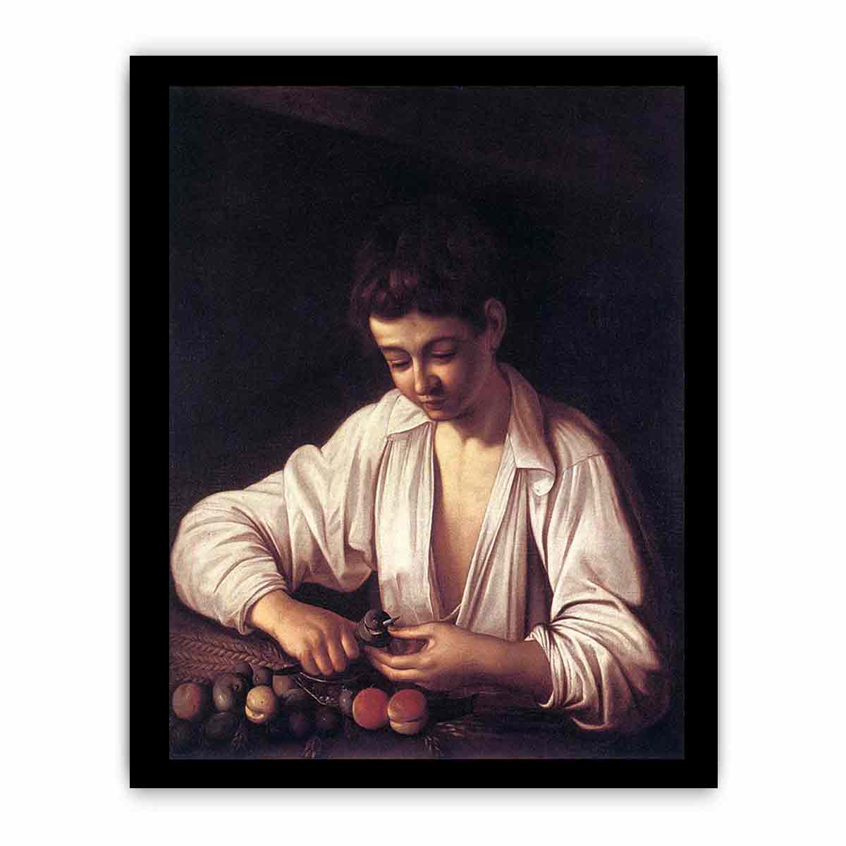 Boy Peeling Fruit Edit this at Wikidata By Caravaggio
