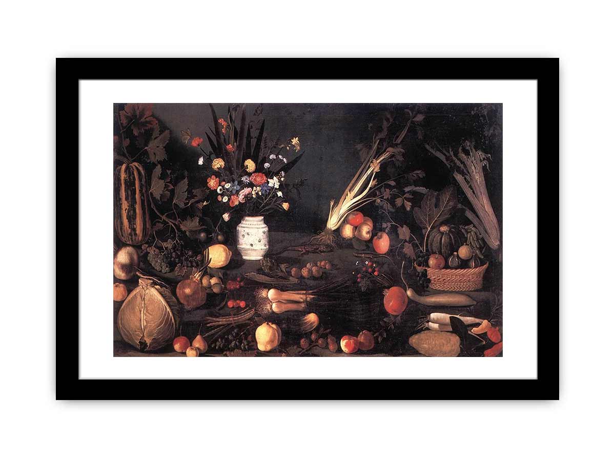 Still-Life with Flowers and Fruit By Caravaggio