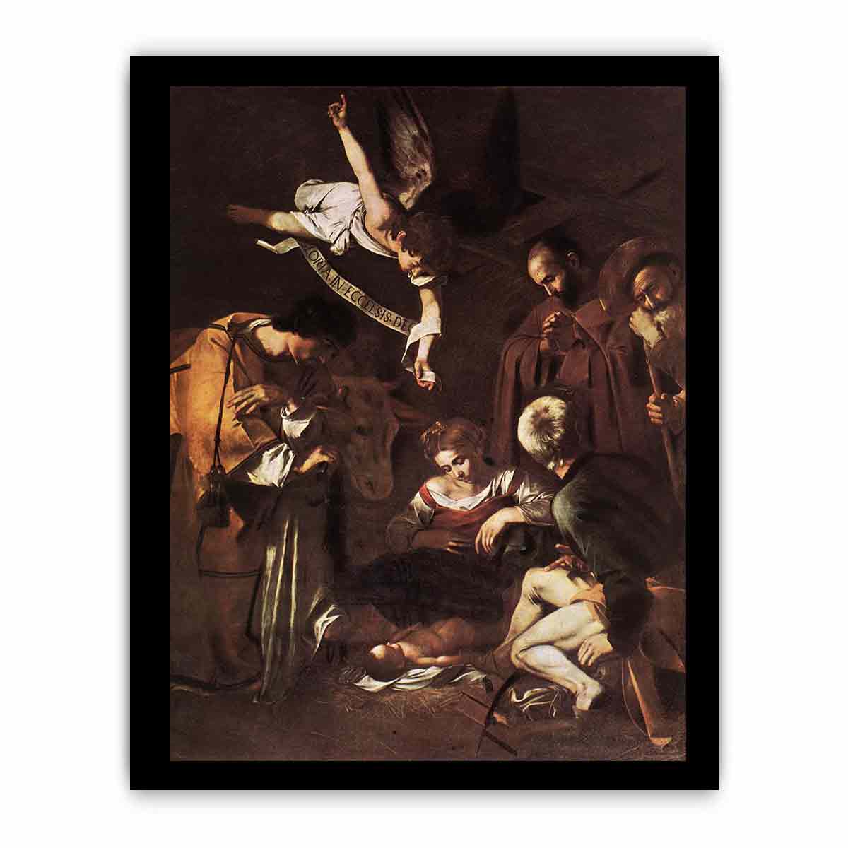 Nativity with St Francis and St Lawrence By Caravaggio