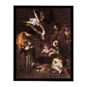 Nativity with St Francis and St Lawrence By Caravaggio