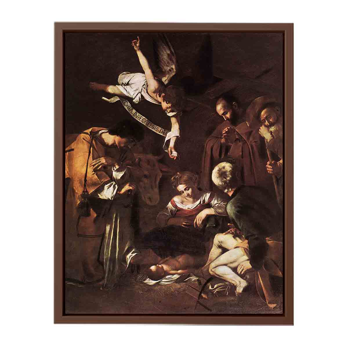 Nativity with St Francis and St Lawrence By Caravaggio