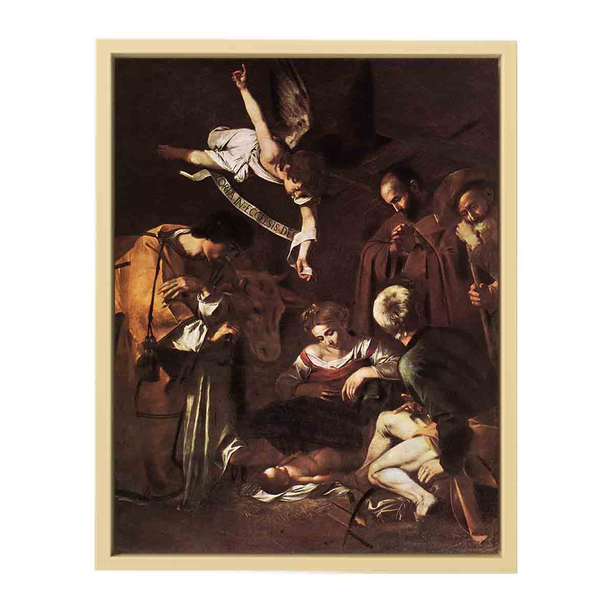 Nativity with St Francis and St Lawrence By Caravaggio