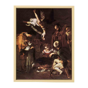 Nativity with St Francis and St Lawrence By Caravaggio