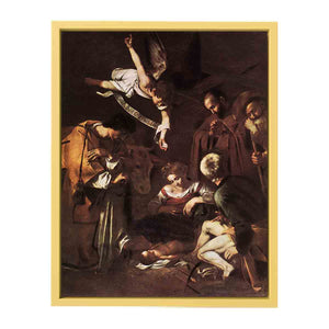 Nativity with St Francis and St Lawrence By Caravaggio