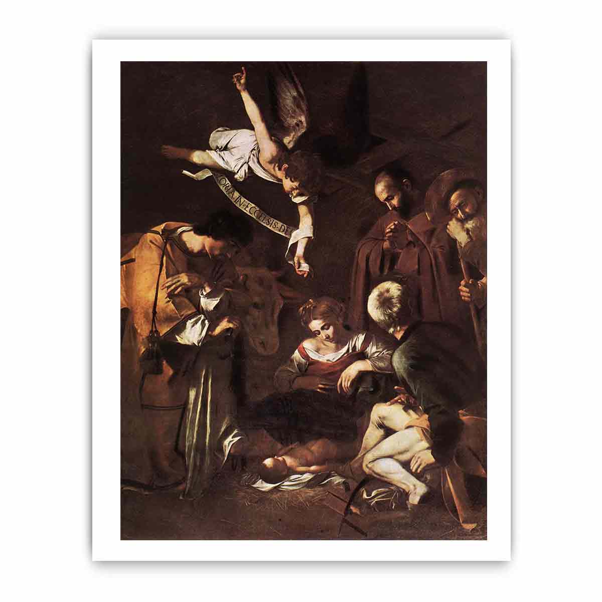 Nativity with St Francis and St Lawrence By Caravaggio