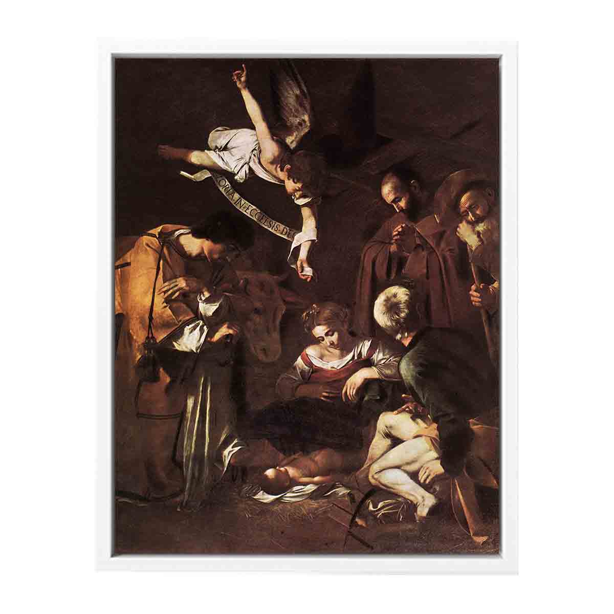 Nativity with St Francis and St Lawrence By Caravaggio