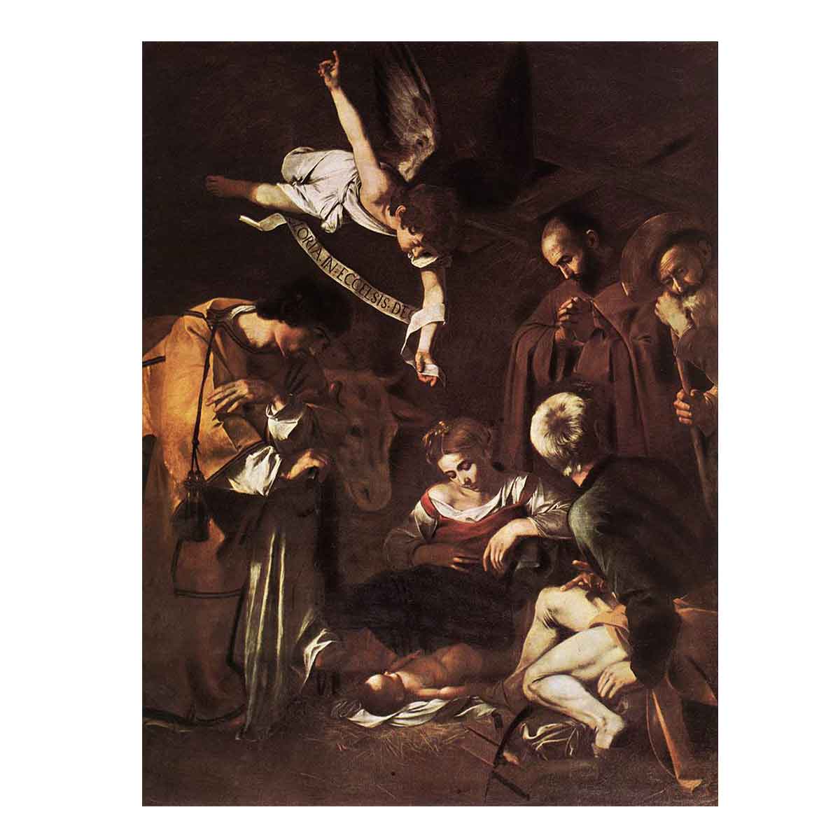 Nativity with St Francis and St Lawrence By Caravaggio