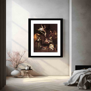 Nativity with St Francis and St Lawrence By Caravaggio