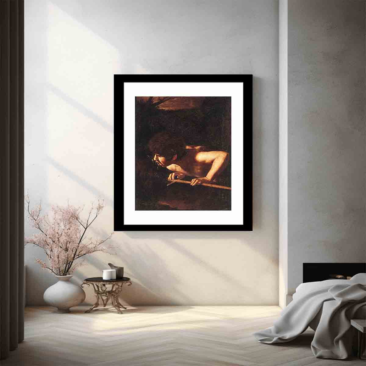 St John the Baptist at the Well By Caravaggio