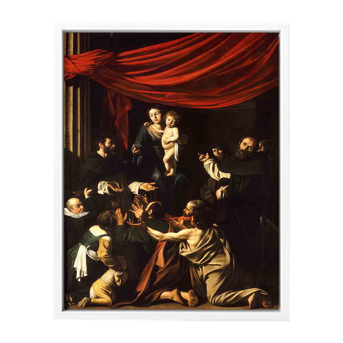 Madonna of the Rosary By Caravaggio