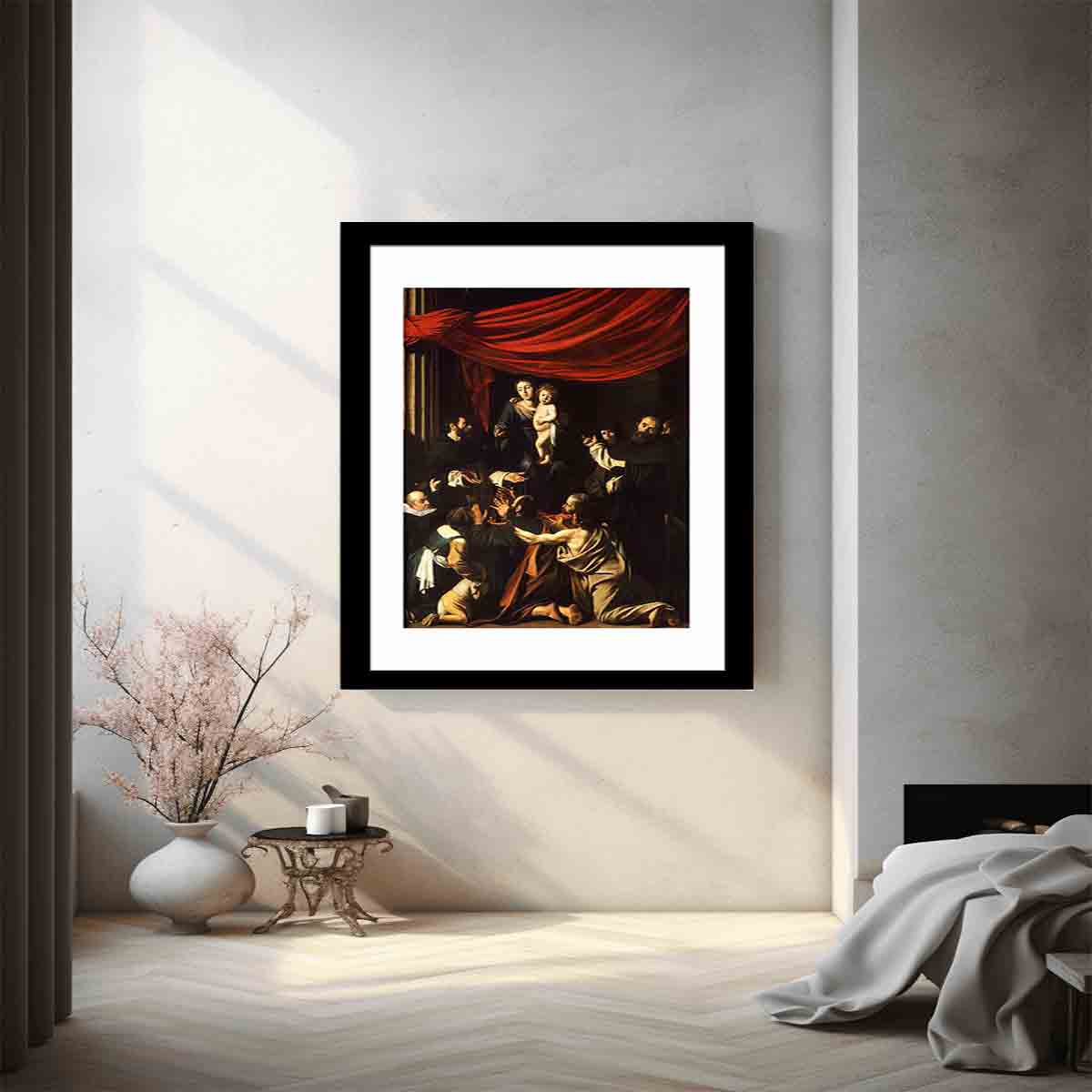 Madonna of the Rosary By Caravaggio