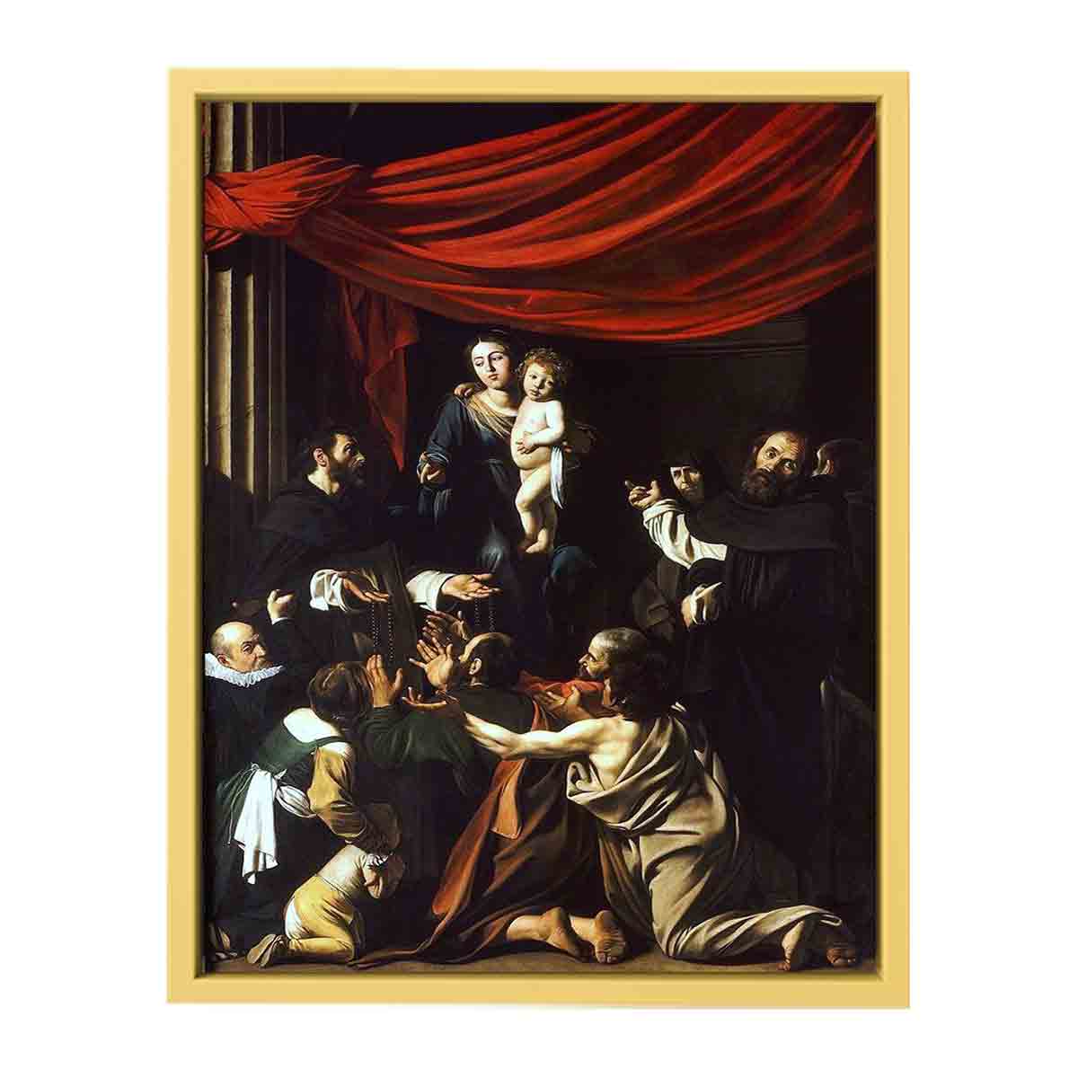 German: Rosenkranzmadonna By Caravaggio