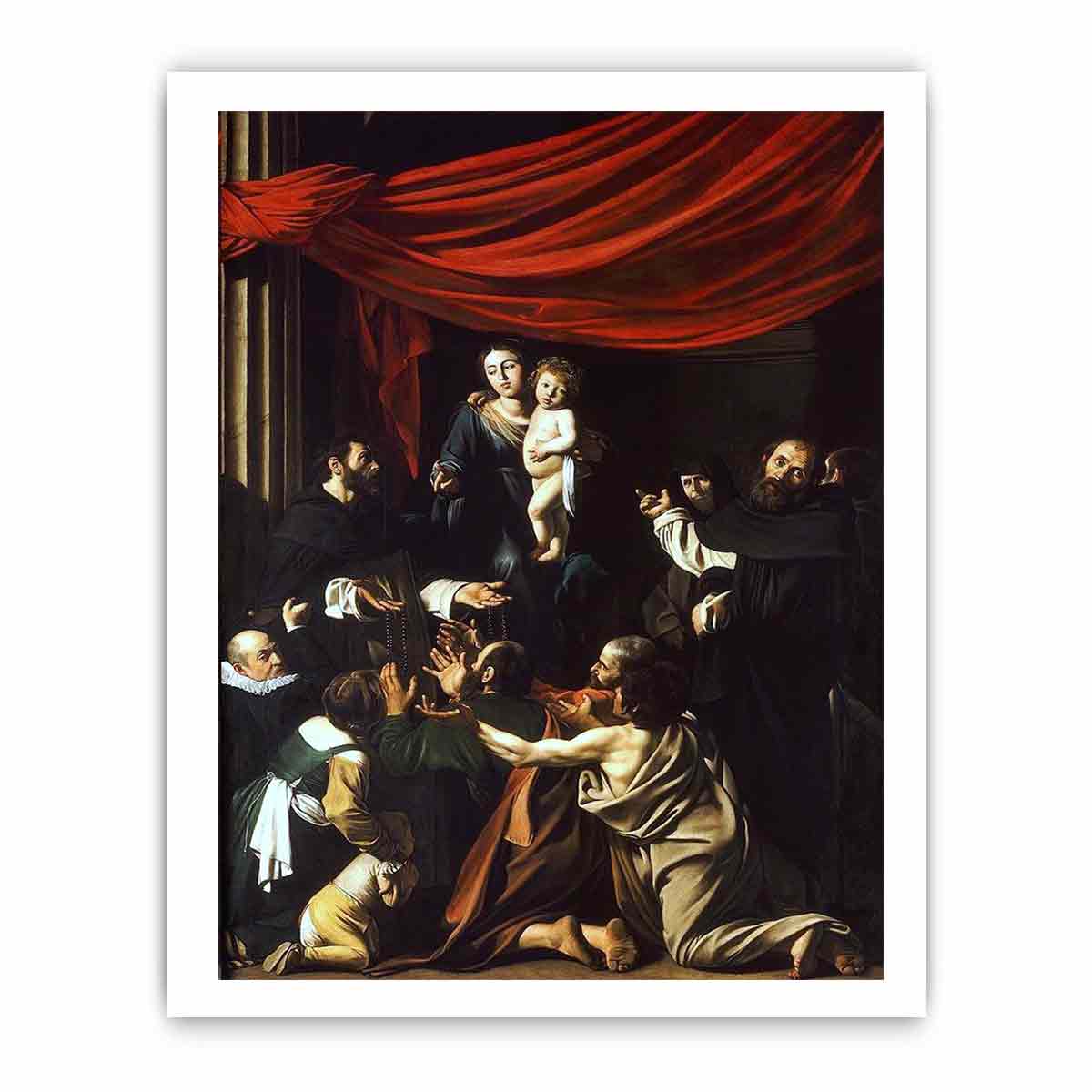 German: Rosenkranzmadonna By Caravaggio