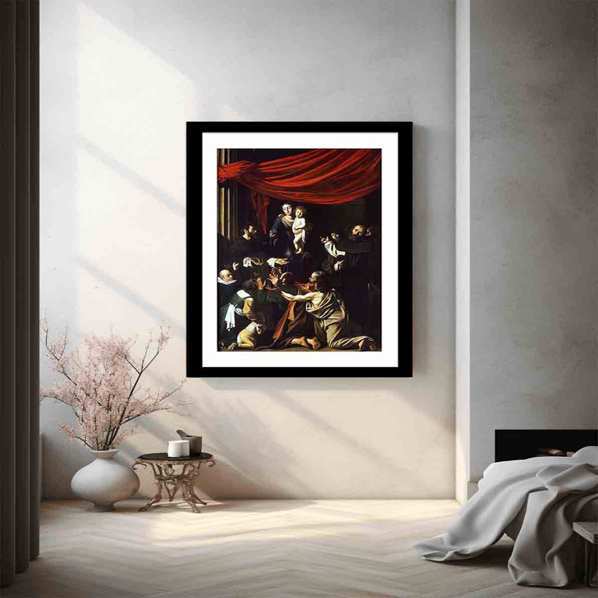 German: Rosenkranzmadonna By Caravaggio