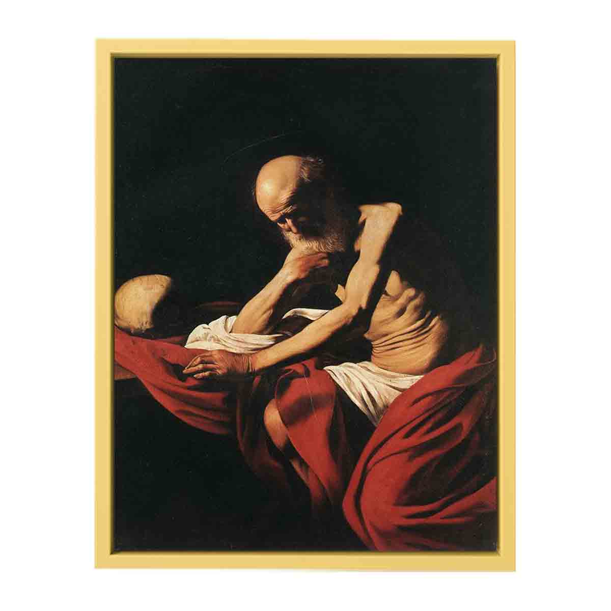Saint Jerome penitent By Caravaggio