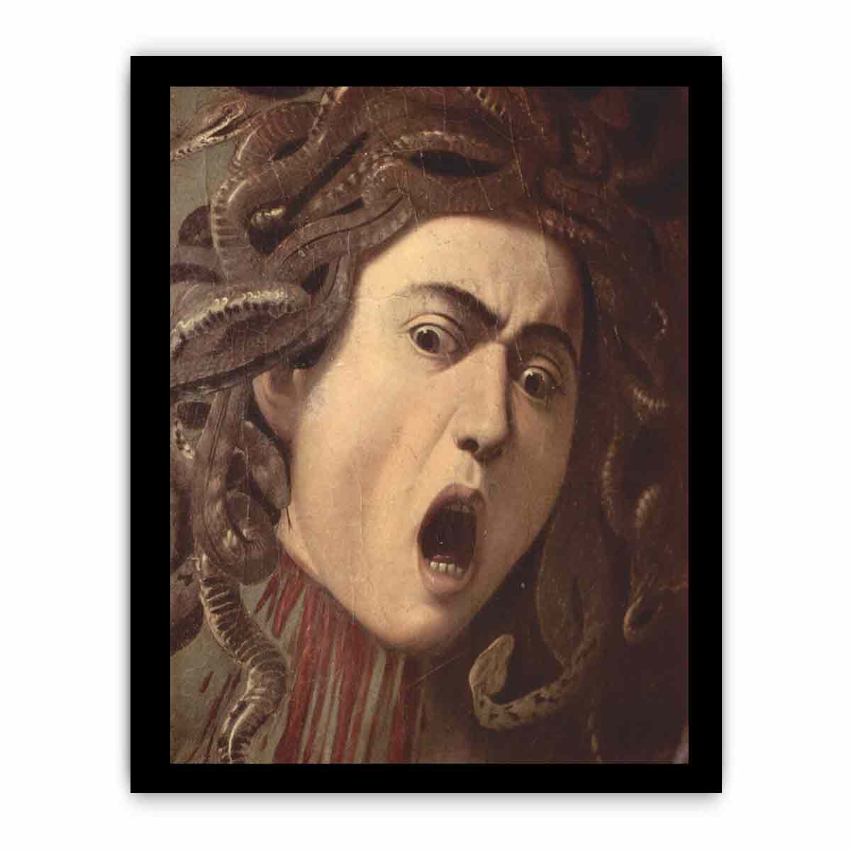 Das Haupt der Medusa, Tondo, Detail By Caravaggio