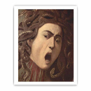 Das Haupt der Medusa, Tondo, Detail By Caravaggio