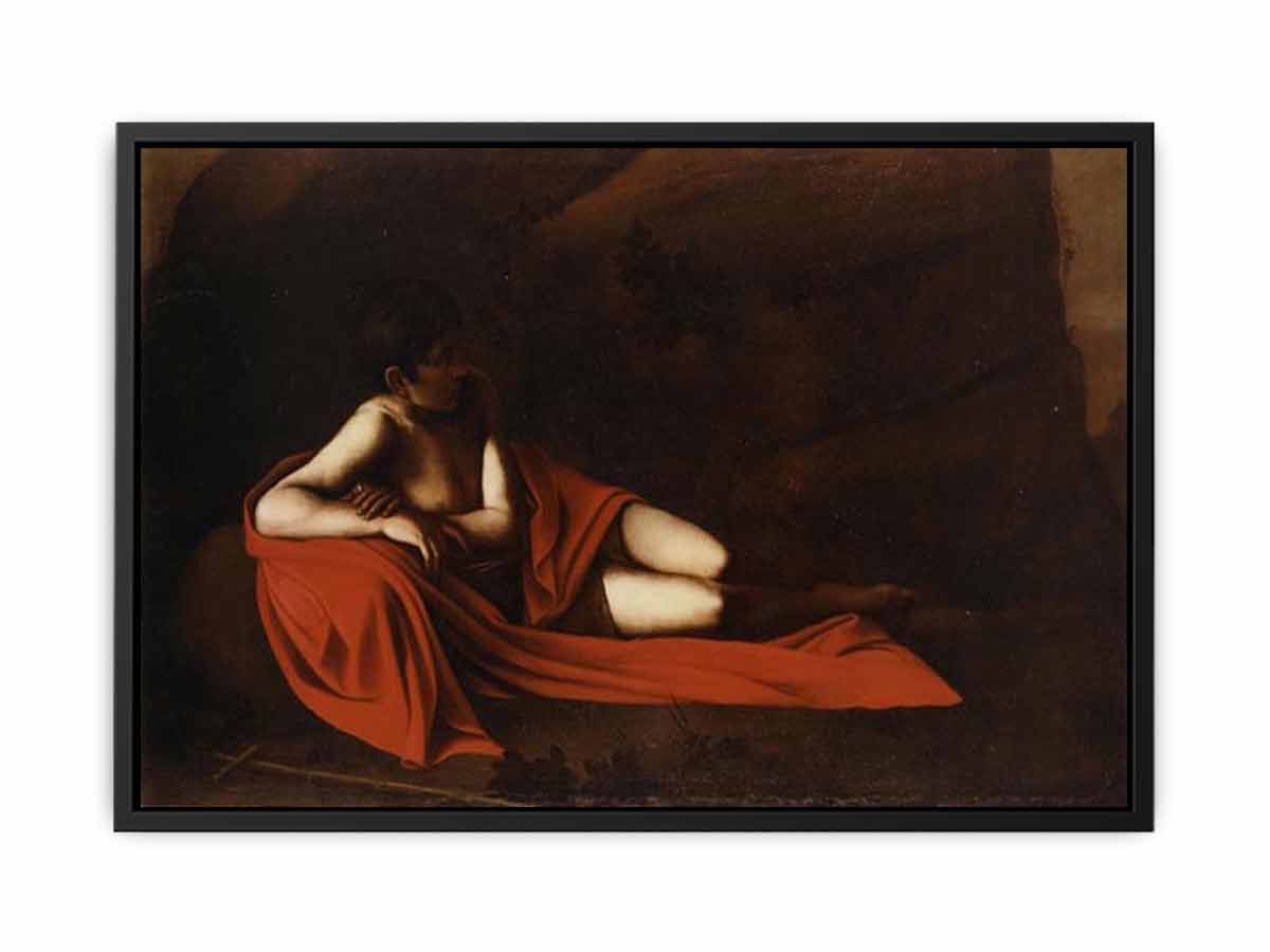 Saint John the Baptist Reclining By Caravaggio