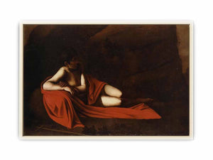 Saint John the Baptist Reclining By Caravaggio