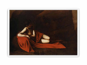 Saint John the Baptist Reclining By Caravaggio