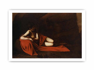 Saint John the Baptist Reclining By Caravaggio