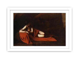 Saint John the Baptist Reclining By Caravaggio