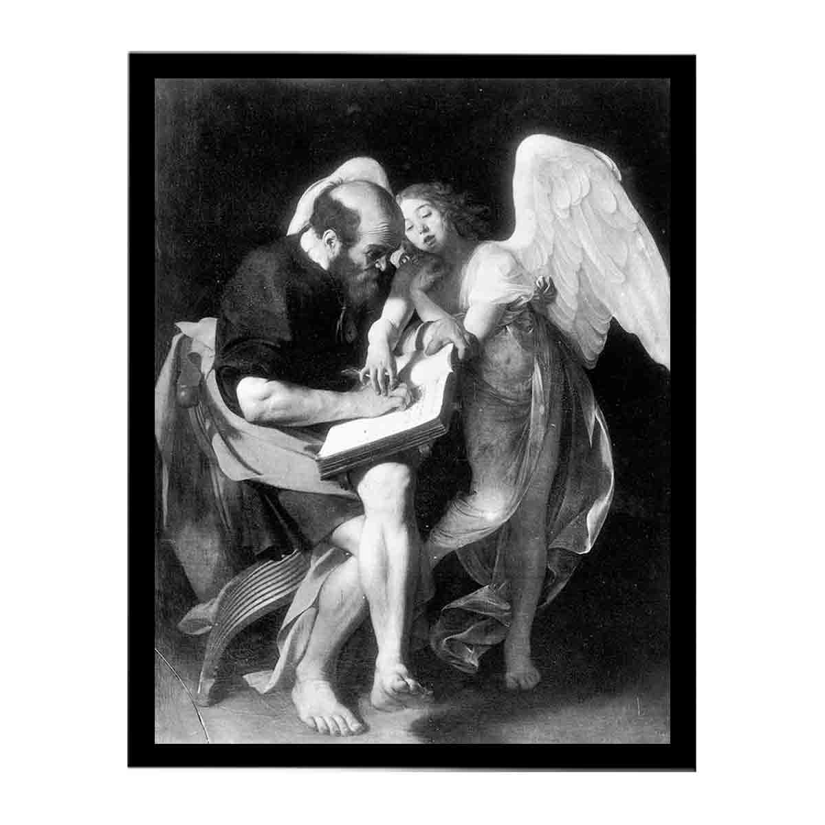 Saint Matthew and the Angel By Caravaggio