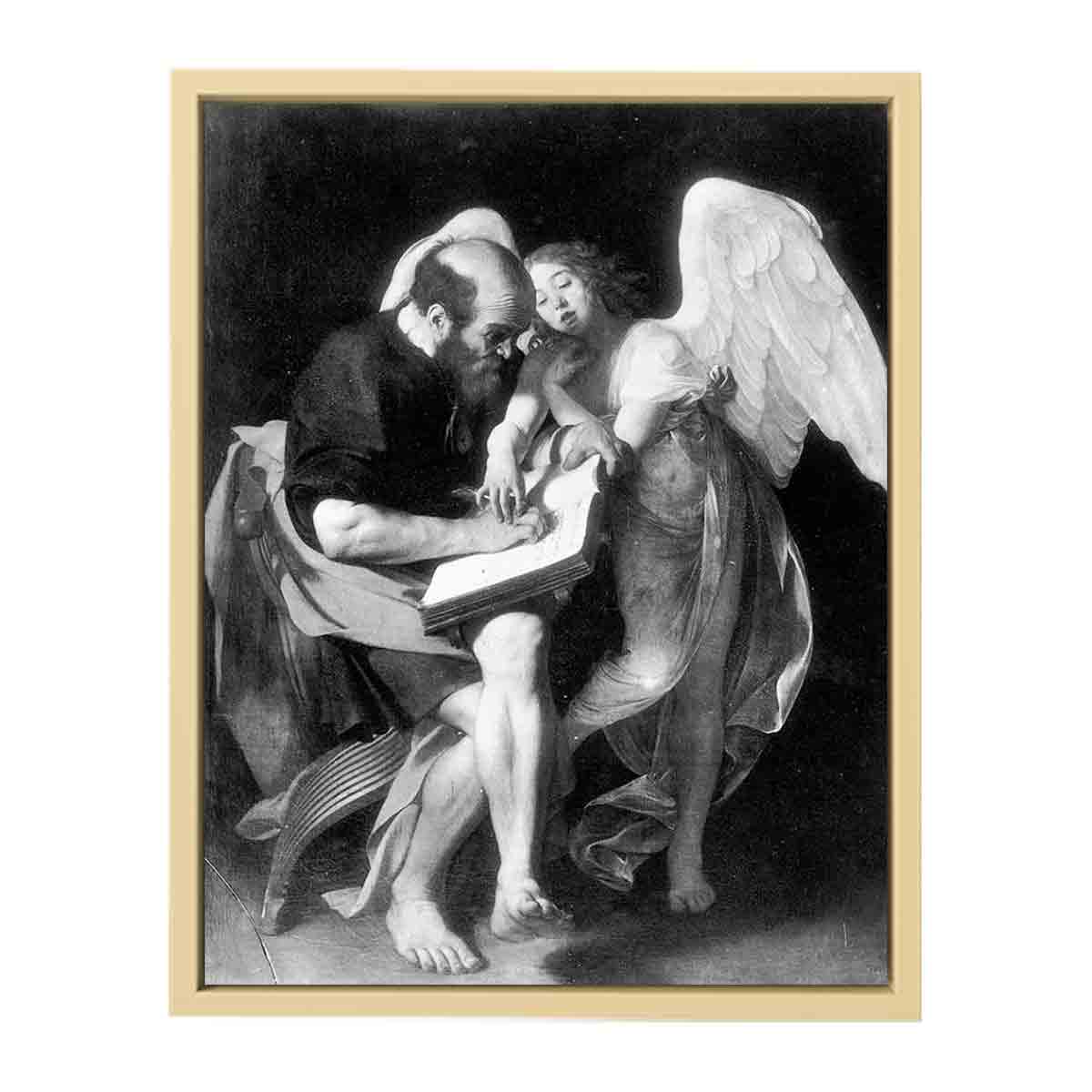 Saint Matthew and the Angel By Caravaggio