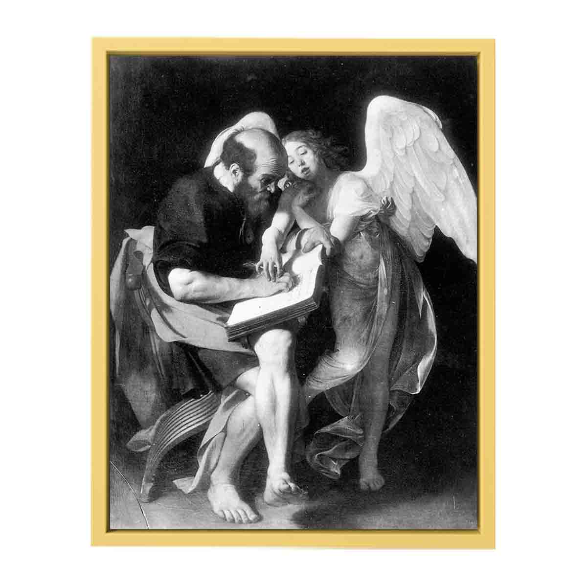 Saint Matthew and the Angel By Caravaggio