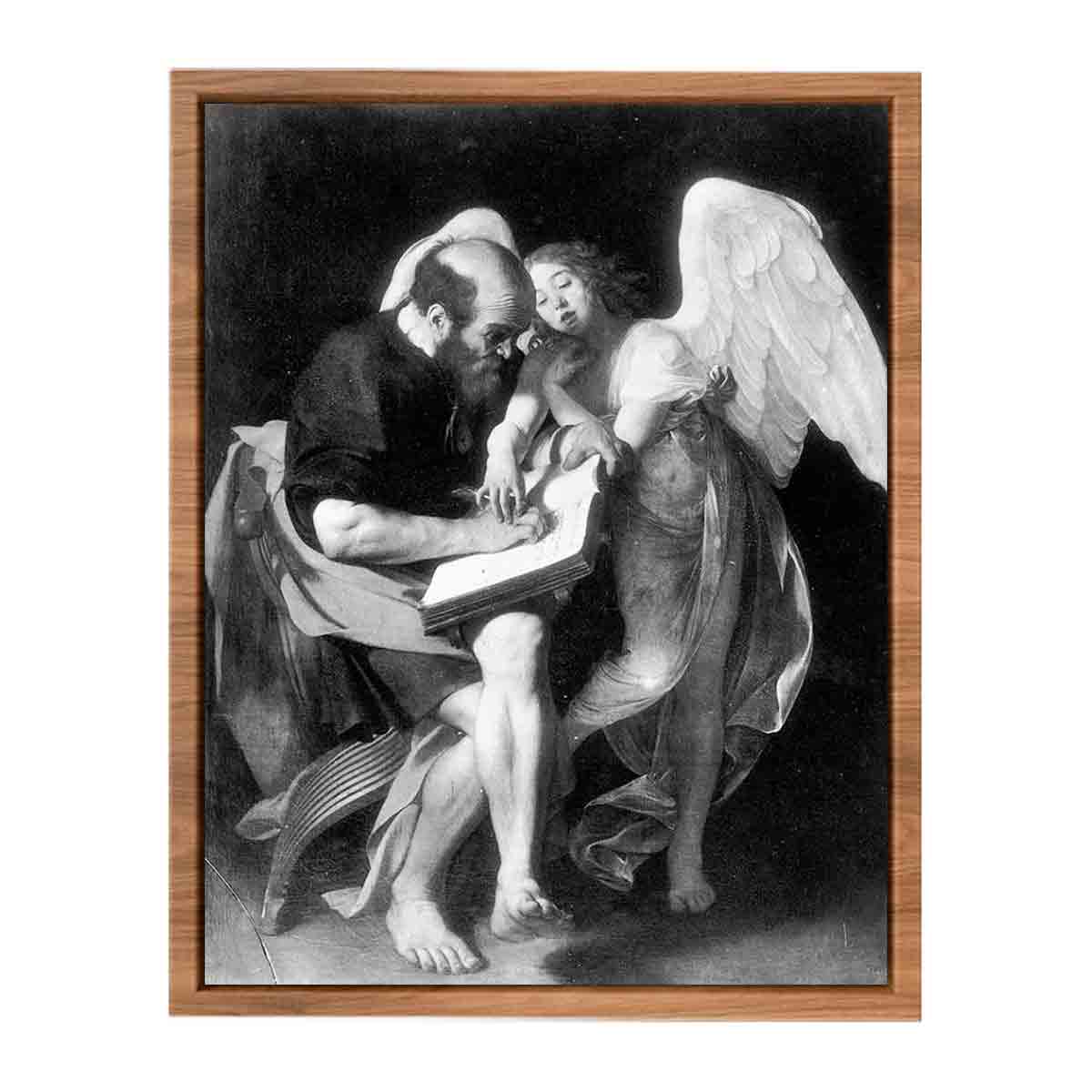 Saint Matthew and the Angel By Caravaggio