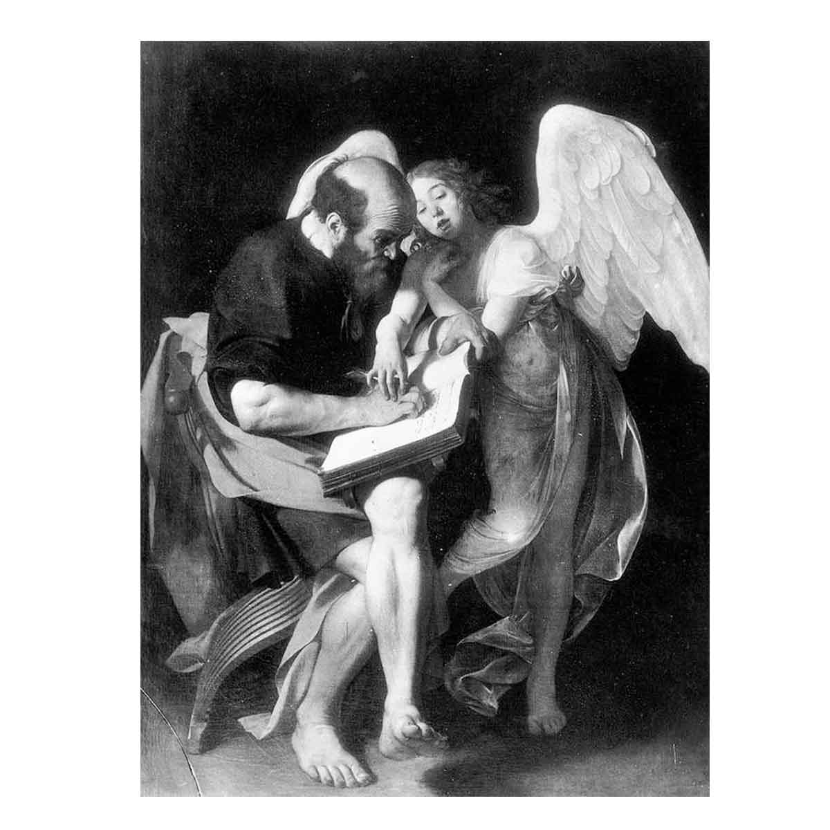 Saint Matthew and the Angel By Caravaggio
