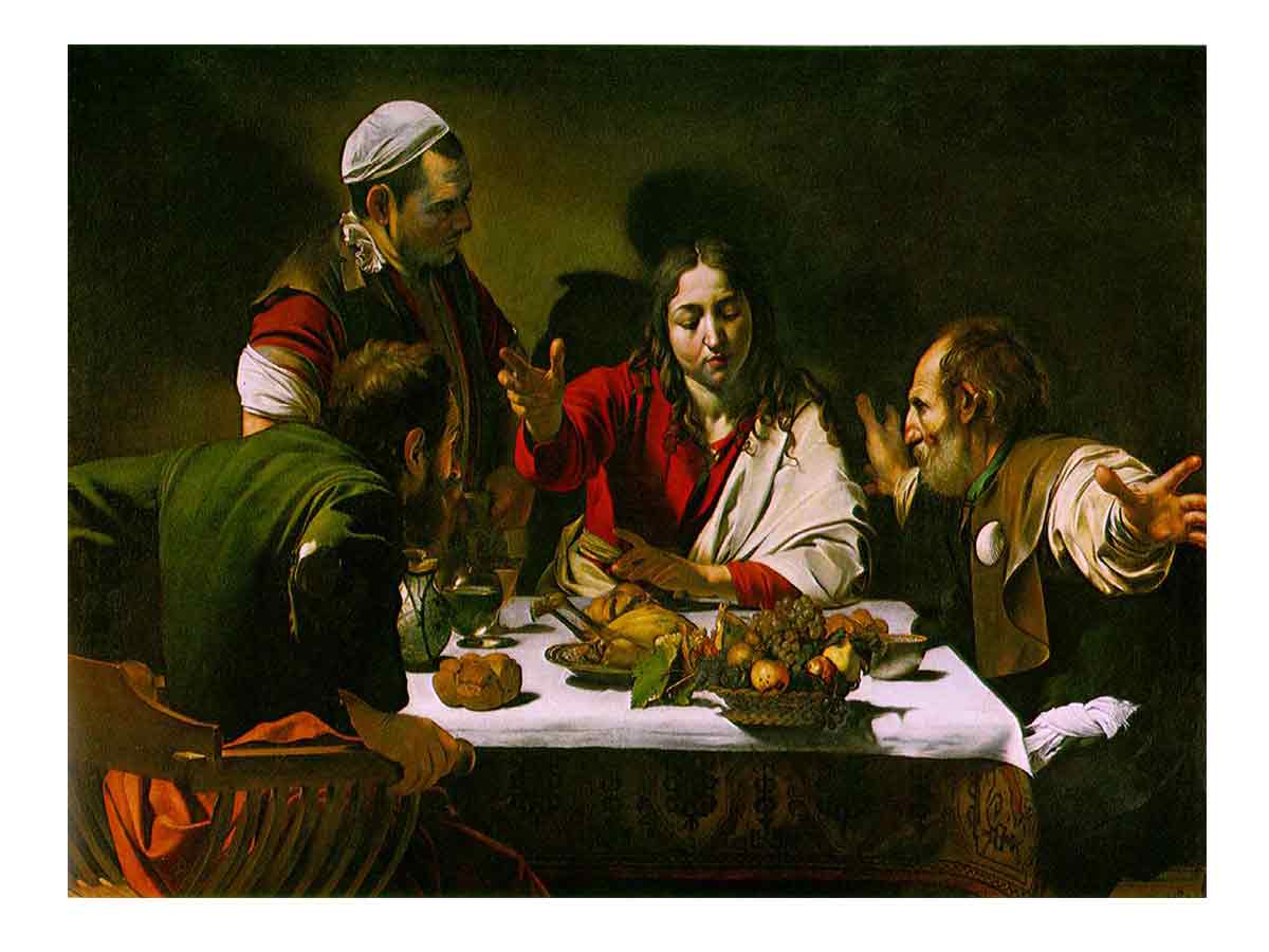 Supper at Emmaus 1601-02 By Caravaggio