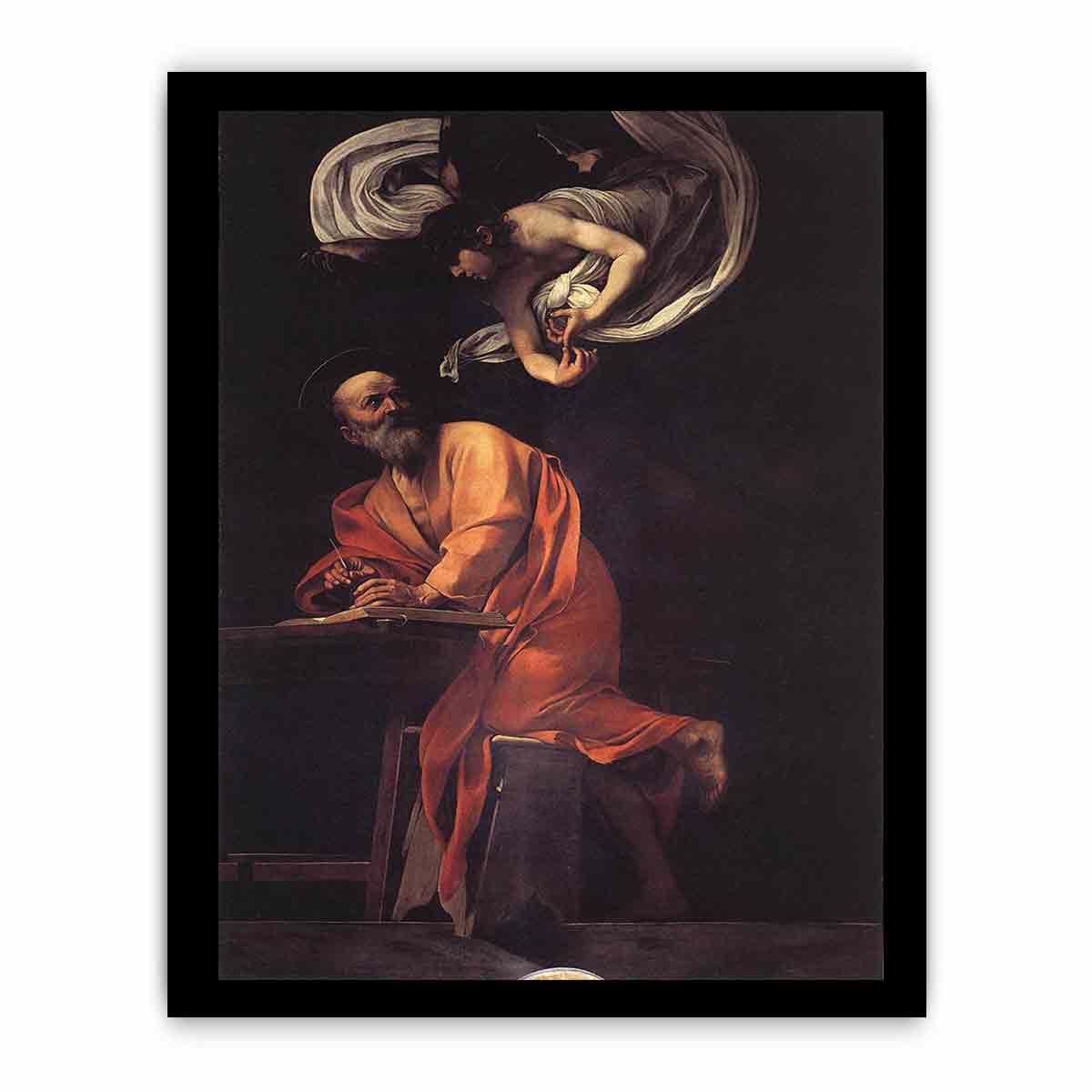 The Inspiration of Saint Matthew By Caravaggio