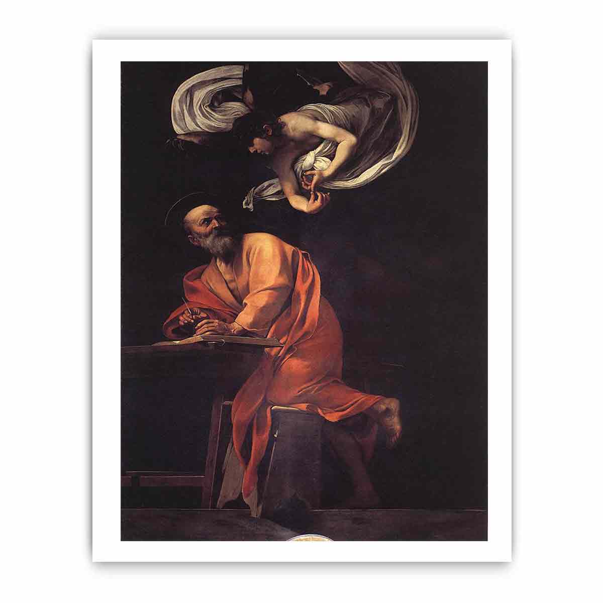 The Inspiration of Saint Matthew By Caravaggio