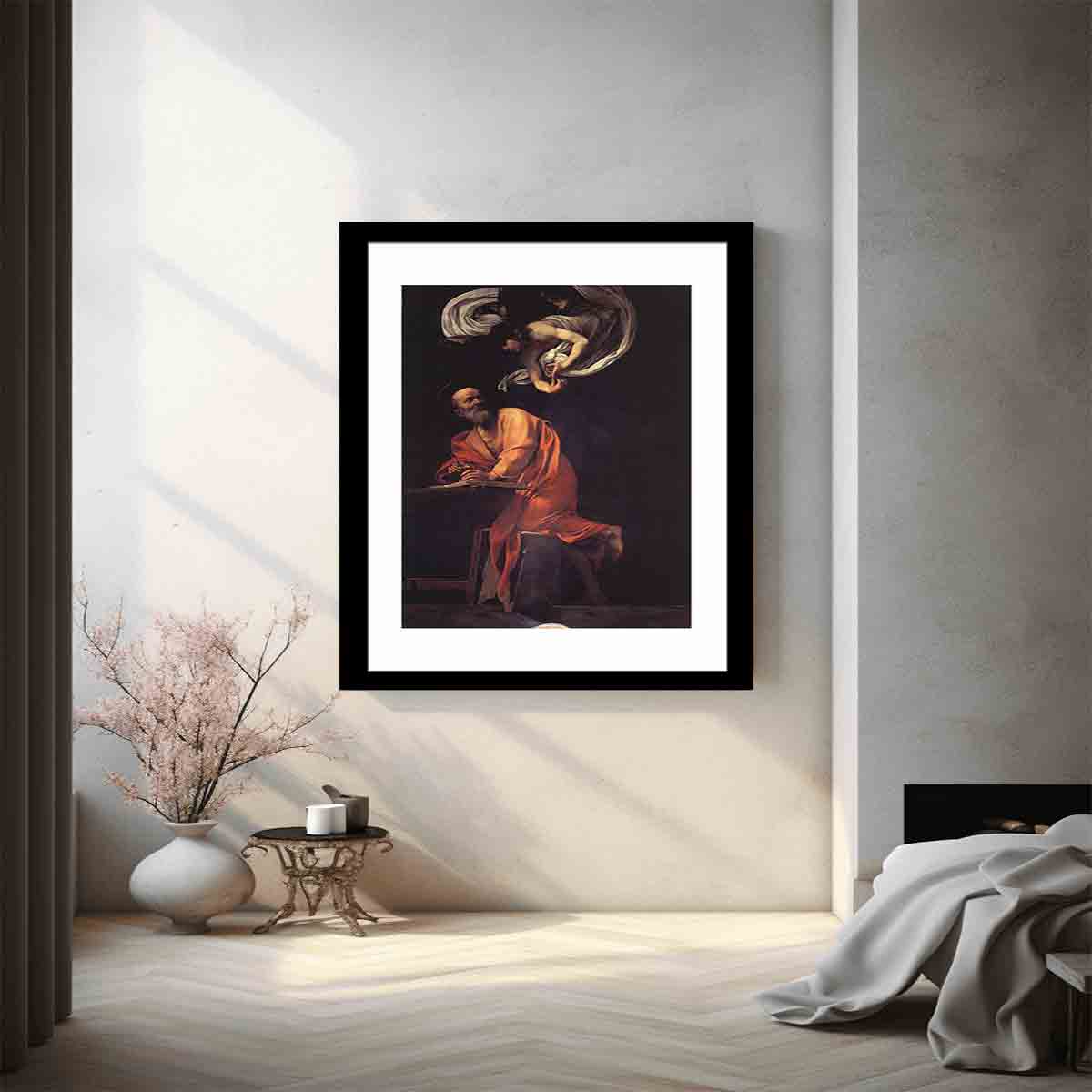 The Inspiration of Saint Matthew By Caravaggio