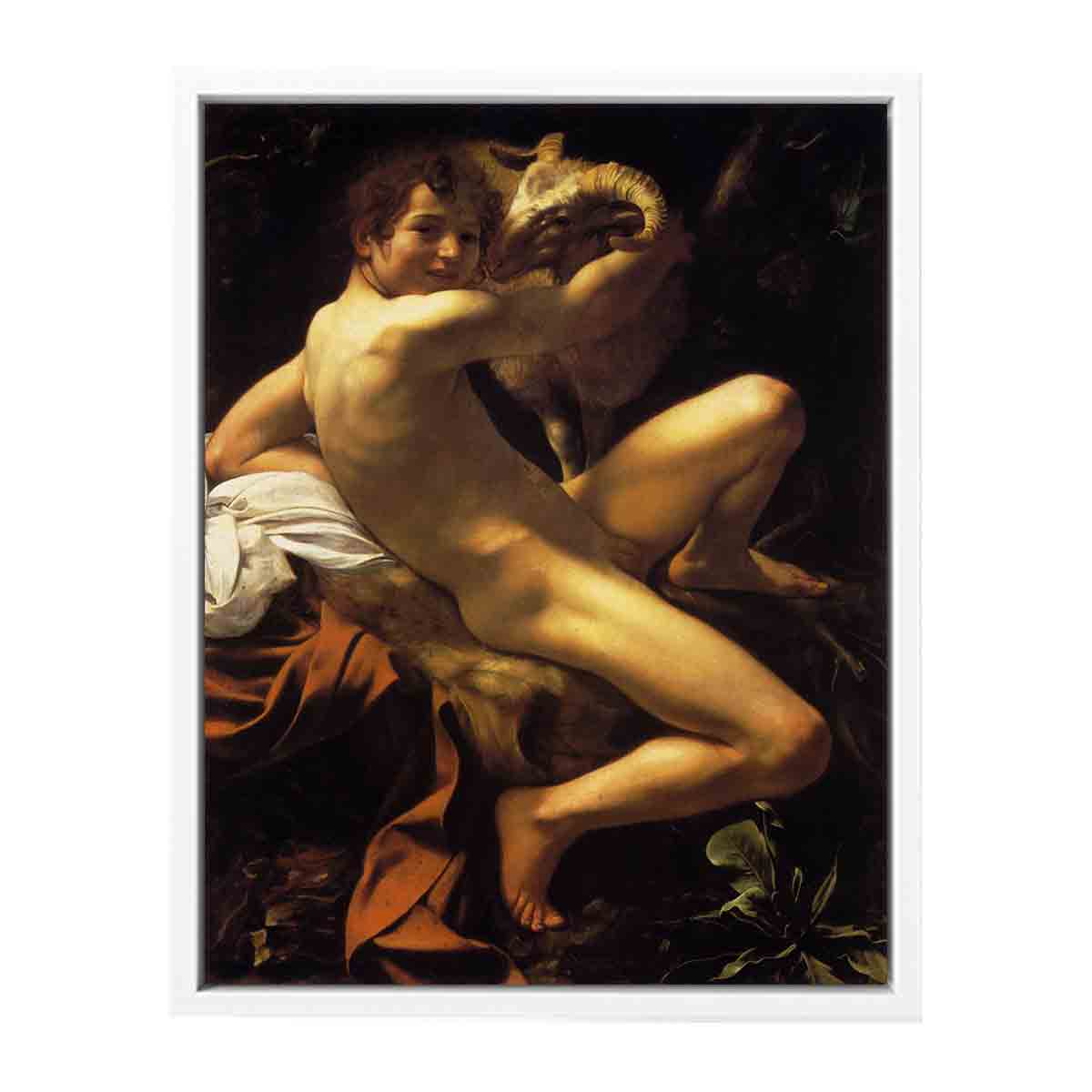 Saint John the Baptist (Youth with a Ram). By Caravaggio