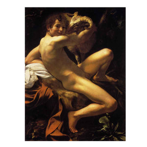 Saint John the Baptist (Youth with a Ram). By Caravaggio