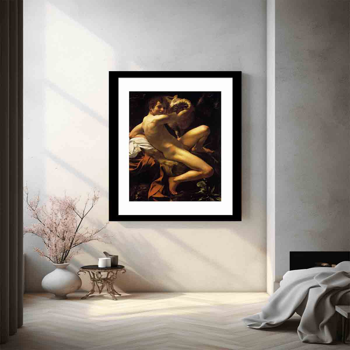 Saint John the Baptist (Youth with a Ram). By Caravaggio