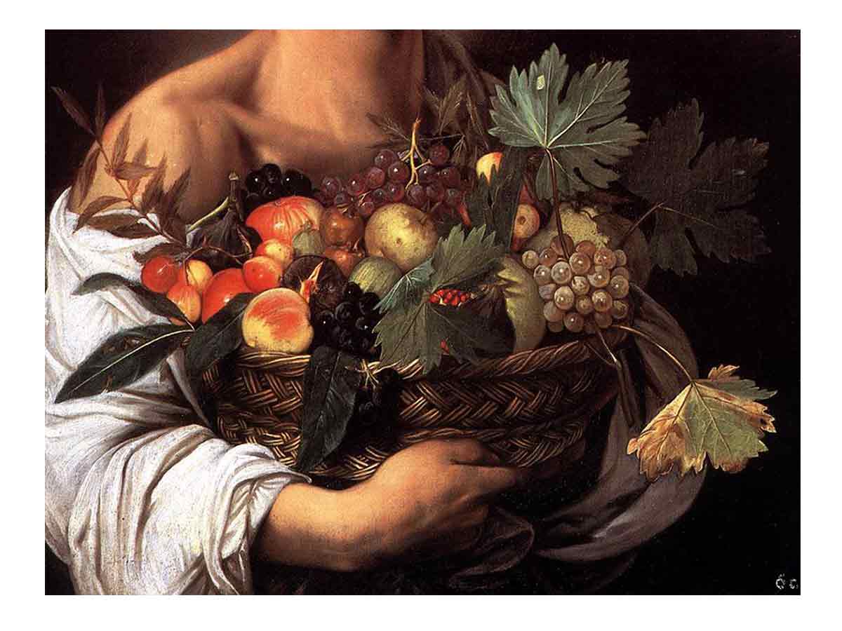 Boy with a Basket of Fruit (detail) By Caravaggio