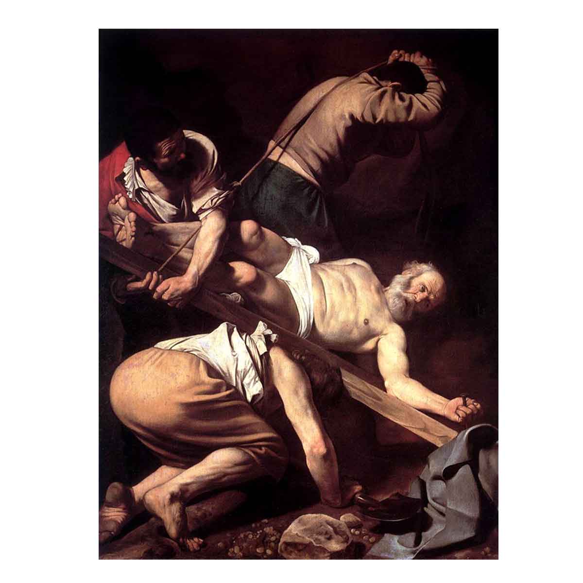 The Crucifixion of St. Peter, 1600-01 By Caravaggio