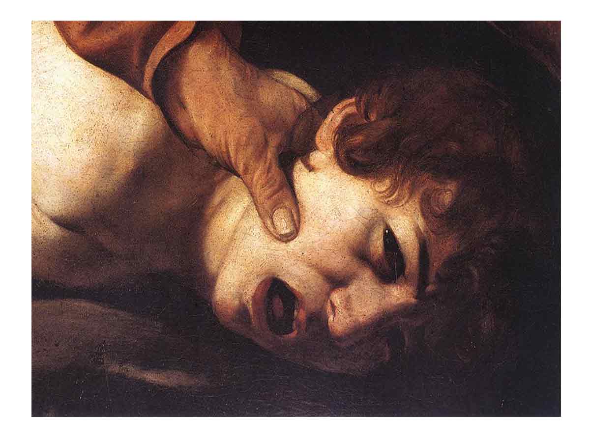 The Sacrifice of Isaac (detail) By Caravaggio