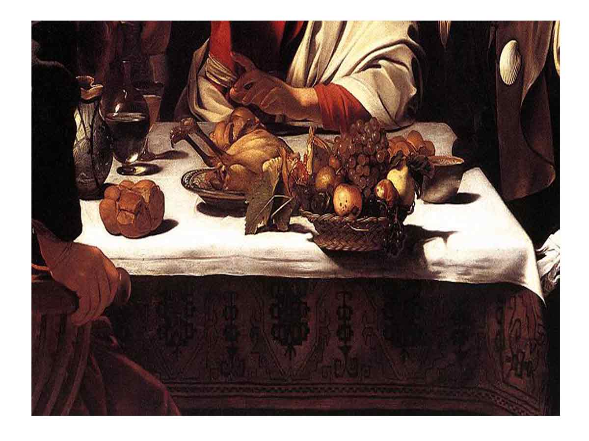 Supper at Emmaus (detail 2) 1601-02