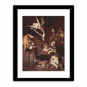 Geburt Christi mit Hl. Lorenz und Hl. Franziskus By Caravaggio