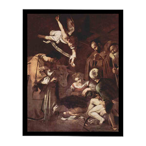 Geburt Christi mit Hl. Lorenz und Hl. Franziskus By Caravaggio