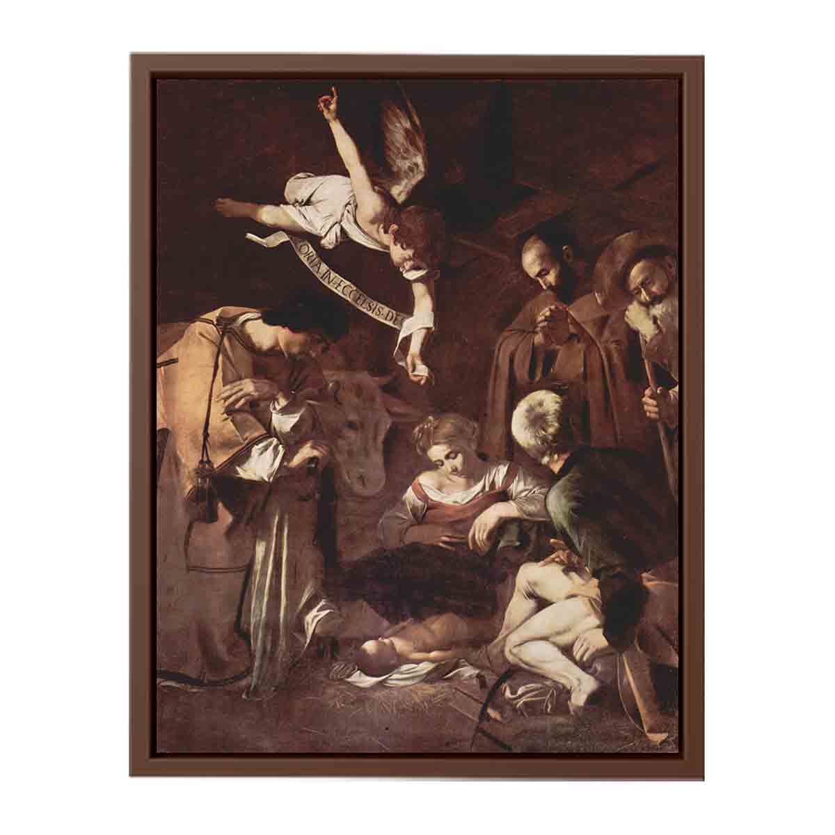 Geburt Christi mit Hl. Lorenz und Hl. Franziskus By Caravaggio