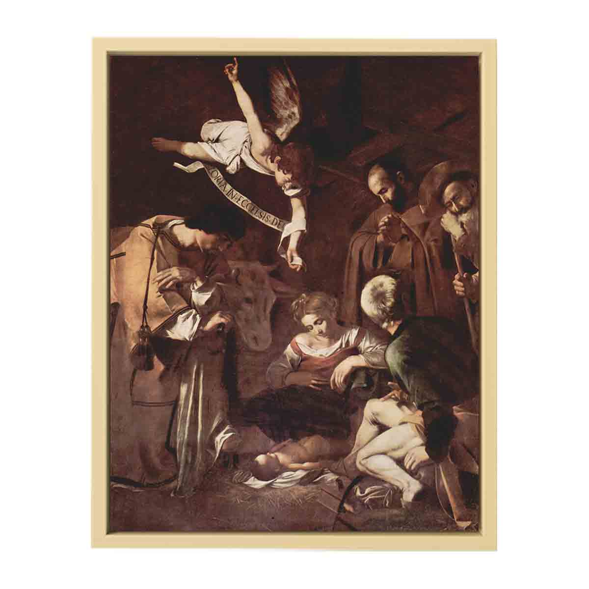 Geburt Christi mit Hl. Lorenz und Hl. Franziskus By Caravaggio
