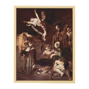 Geburt Christi mit Hl. Lorenz und Hl. Franziskus By Caravaggio