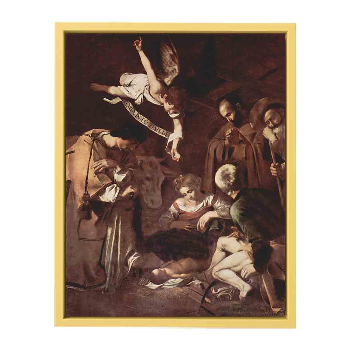 Geburt Christi mit Hl. Lorenz und Hl. Franziskus By Caravaggio