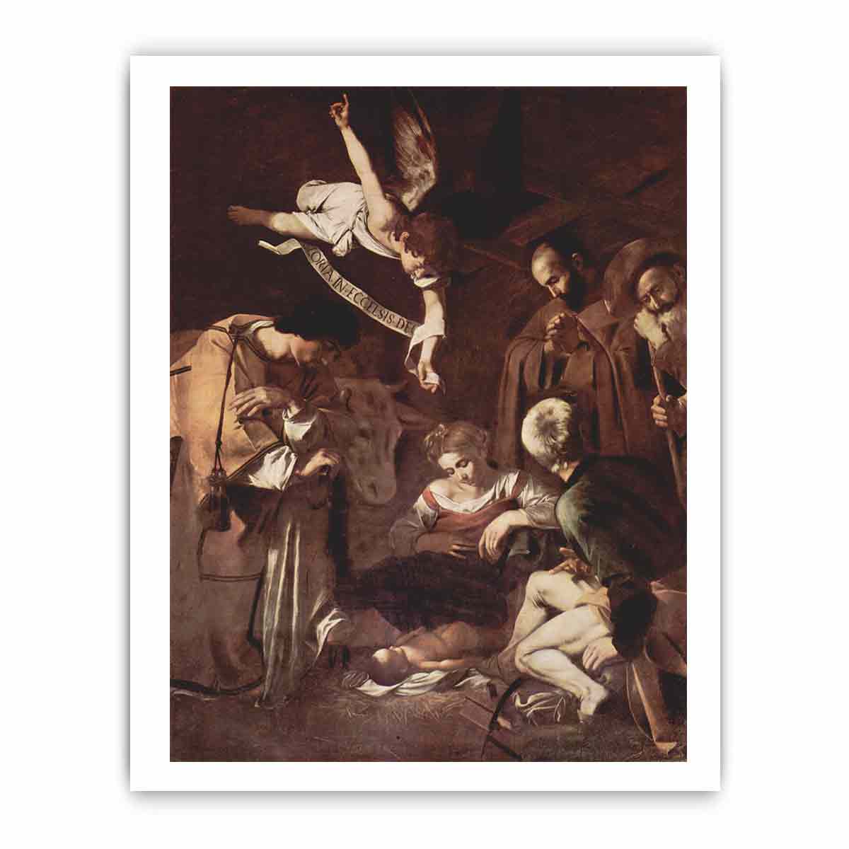 Geburt Christi mit Hl. Lorenz und Hl. Franziskus By Caravaggio